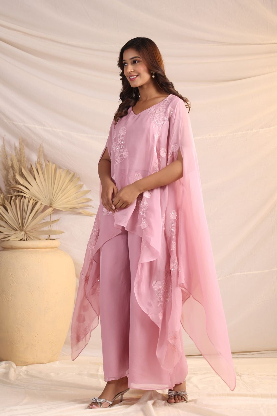 Pinkz organza co ord set