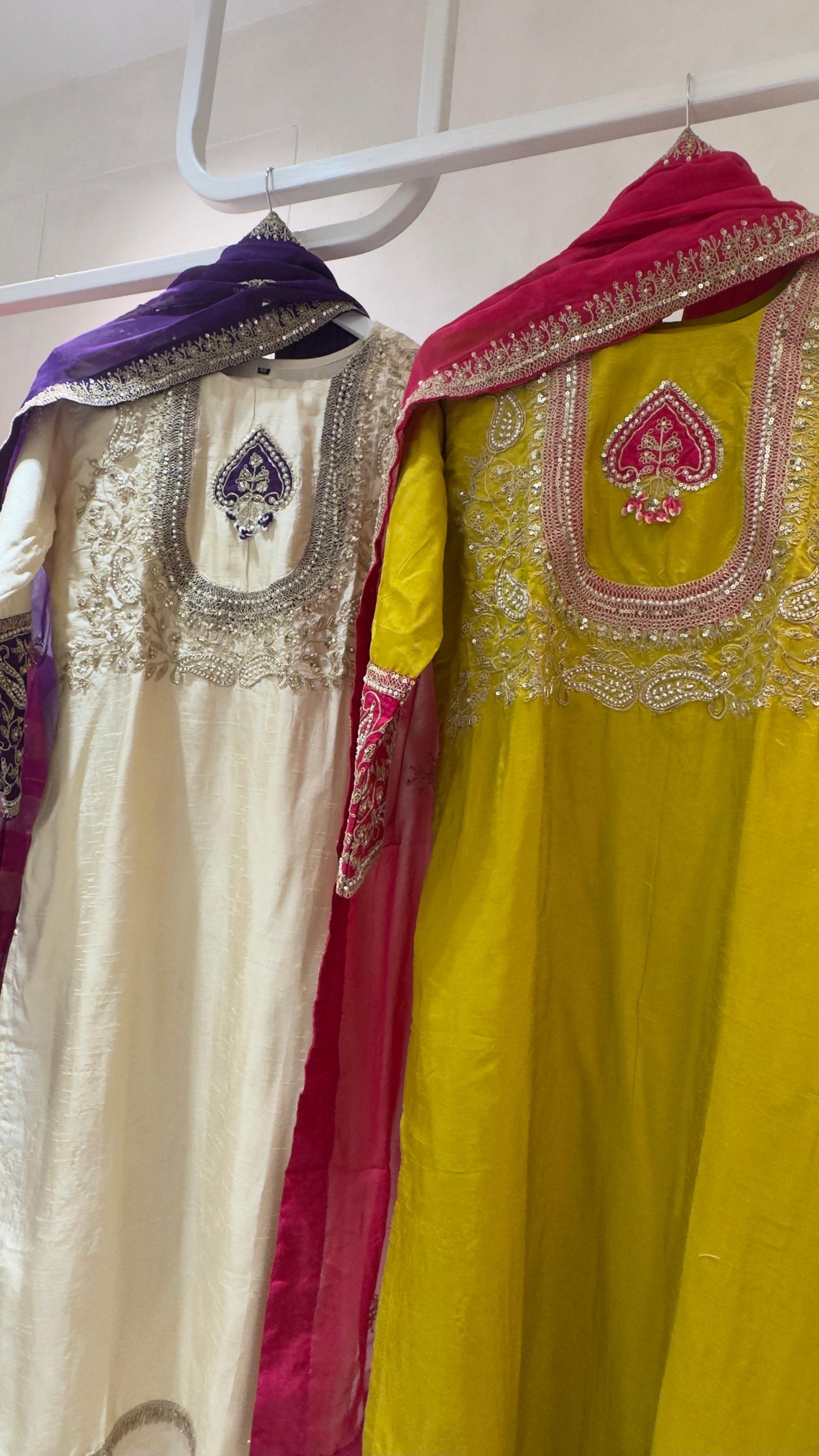Pure silk Mughal style with combination organza dup and silk pants