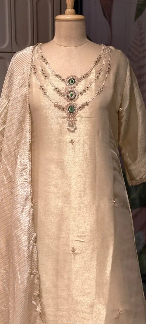 Glass classy Aline Jewel work suit