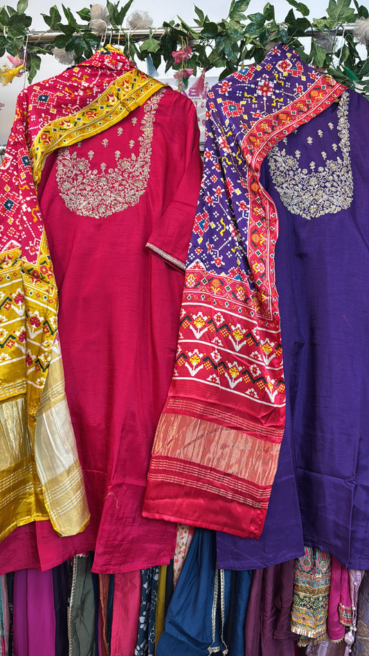 Patola gajji silk suit