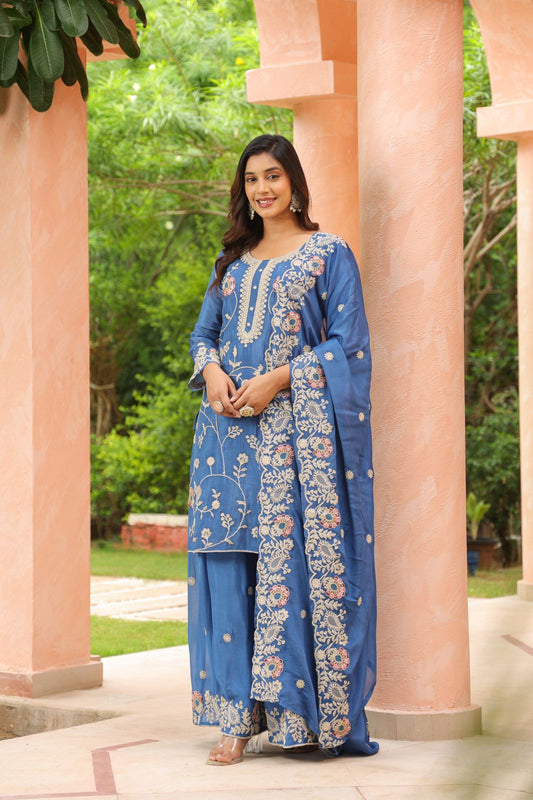 Blue embroidery divider set