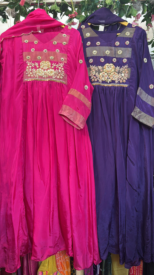 Crepe & tissue hand work suit