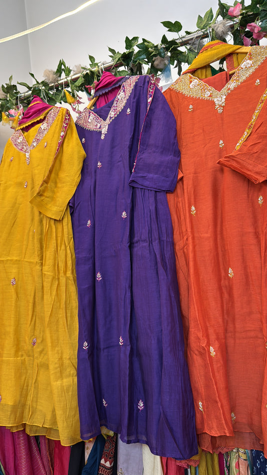 V hand work neck mul chandari