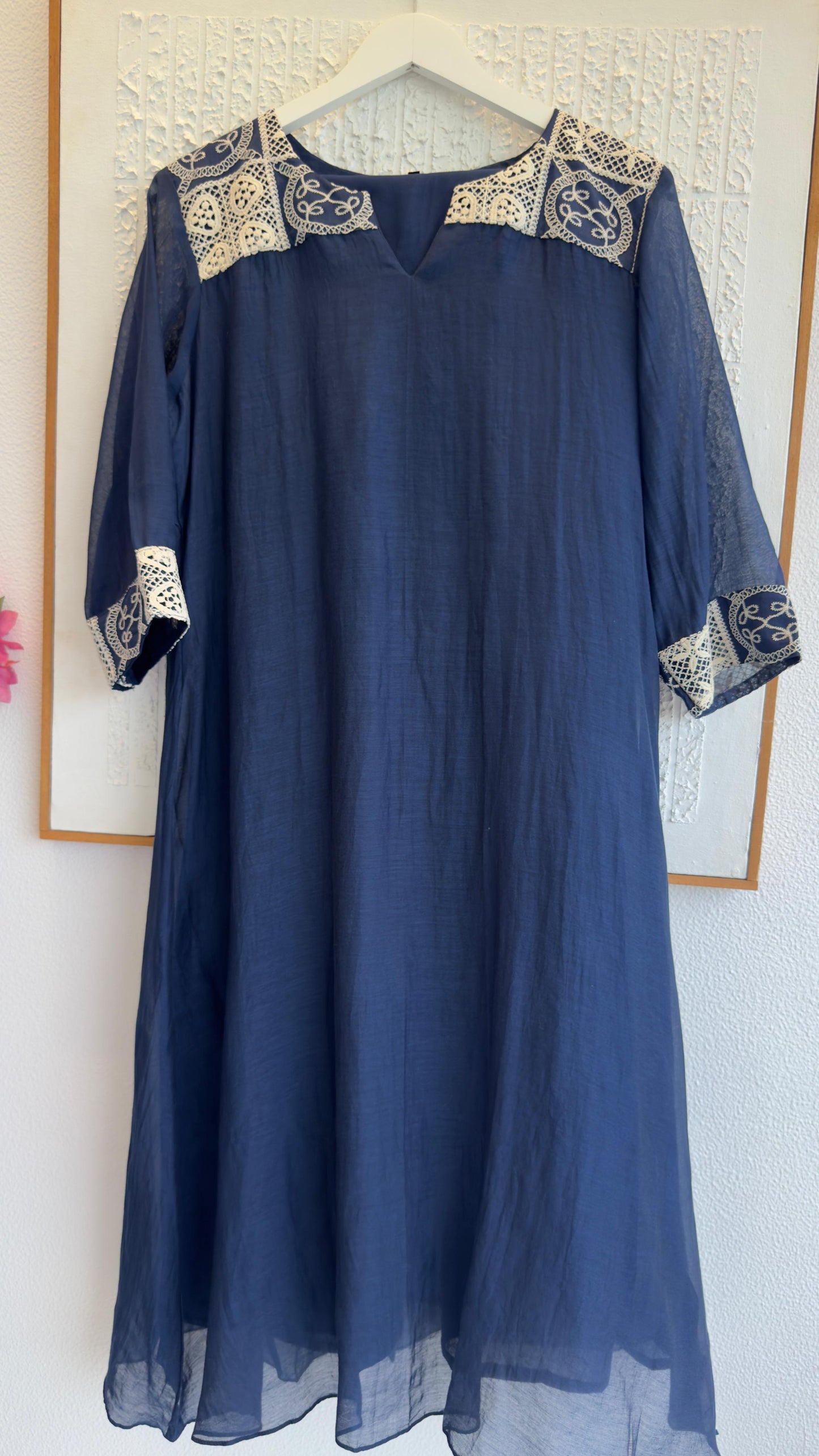 Parsi style mul chandari kurta pant set
