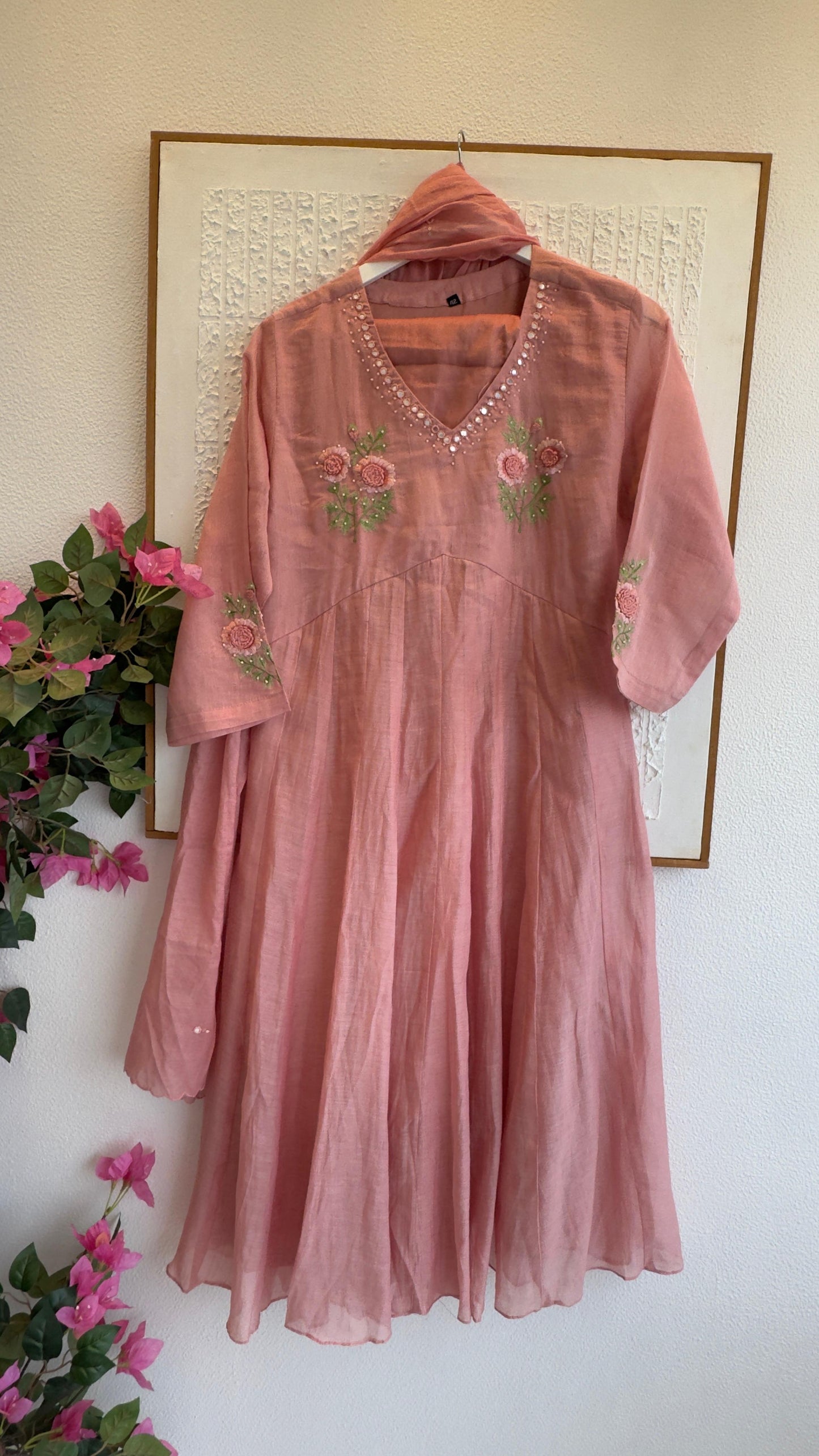 Classy and elegant mul chandari aline suit