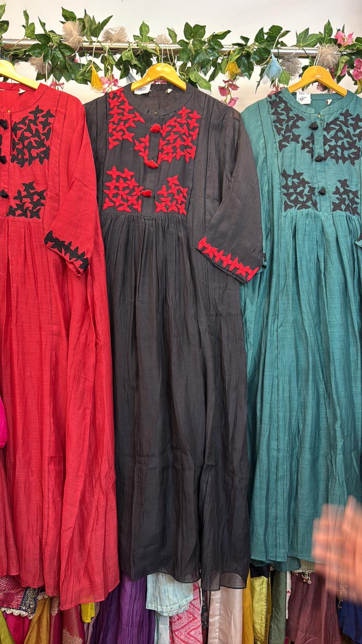 Appliqué mul Bhandari only kurti