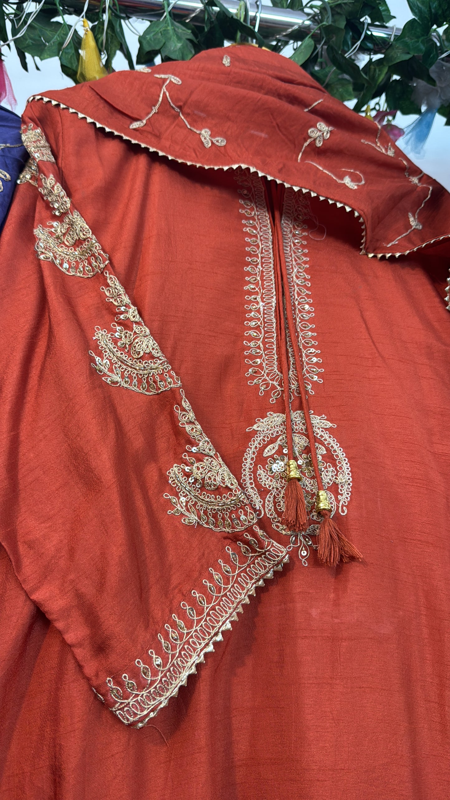Chanda Bali sleeves classy designer silk suit
