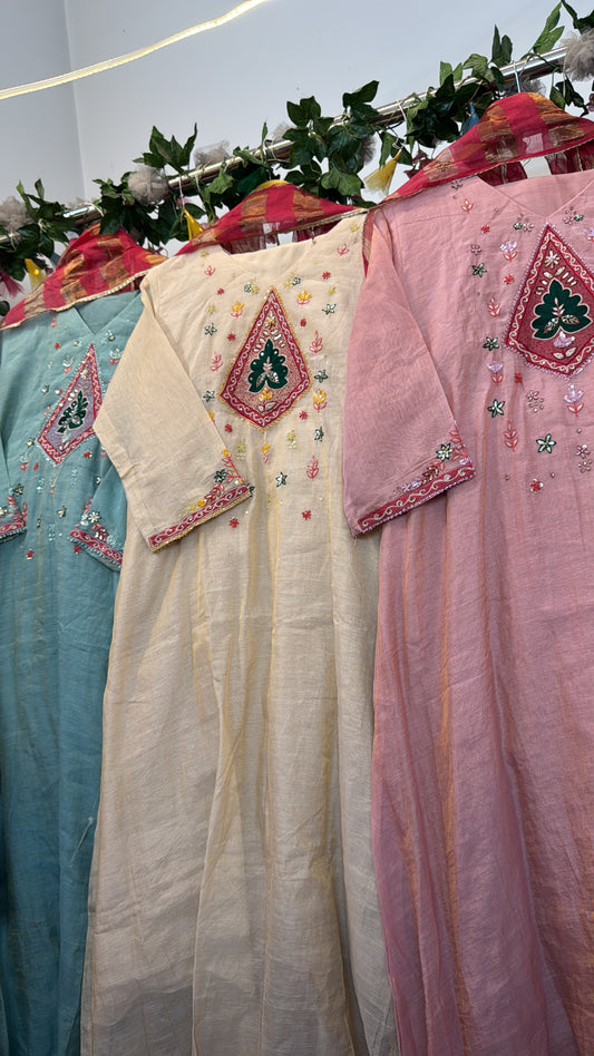 Soft Tissue premium chandari silk suit