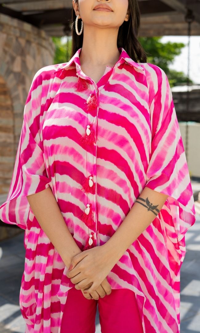 Lehar leheriya hot pink o ord set
