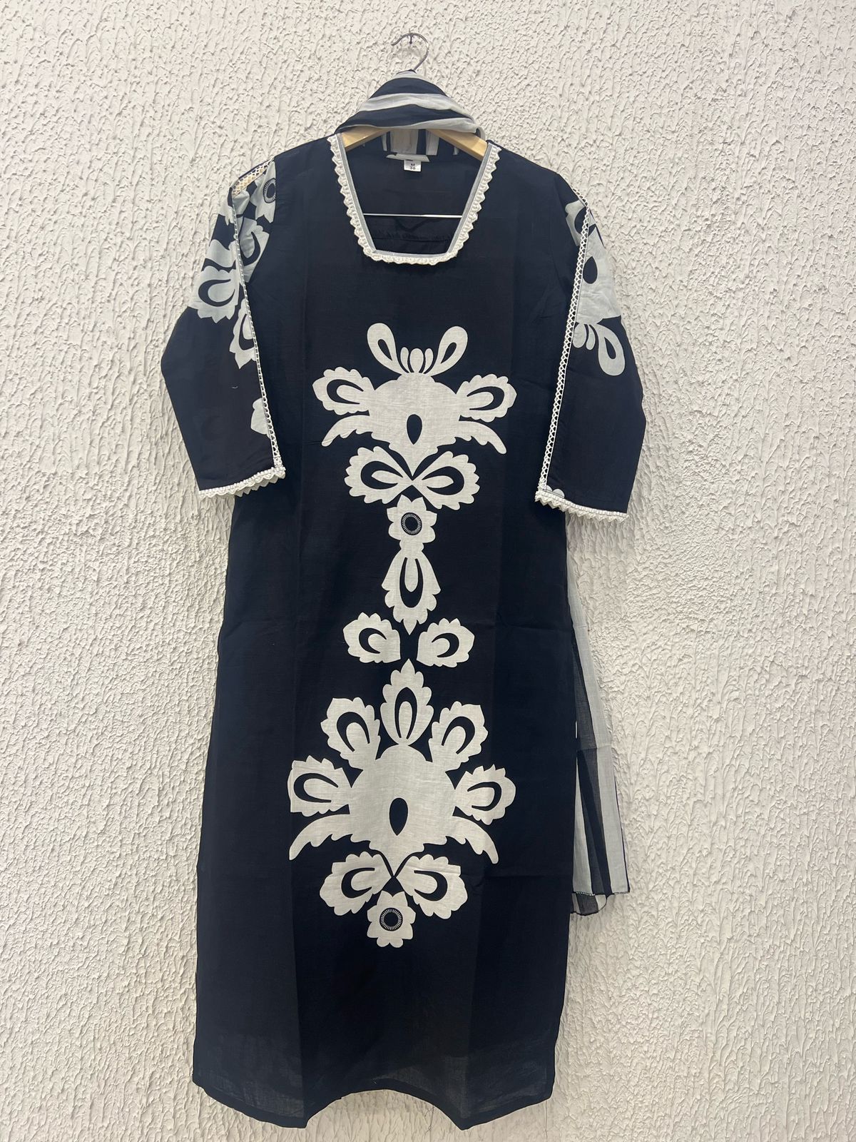 Cotton stripe black and white