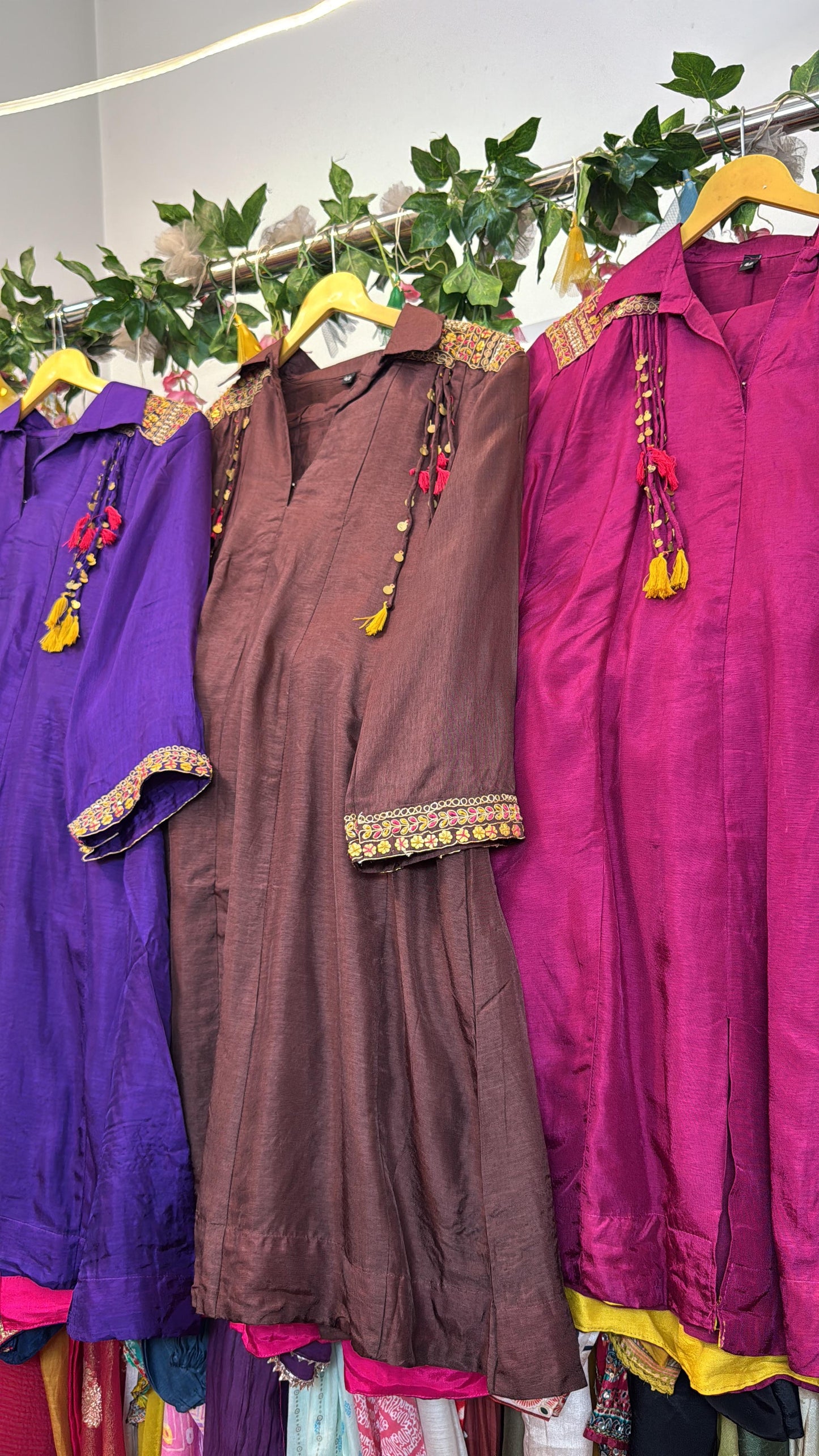 Silk Farshi pants co ord set with shoulder & back work