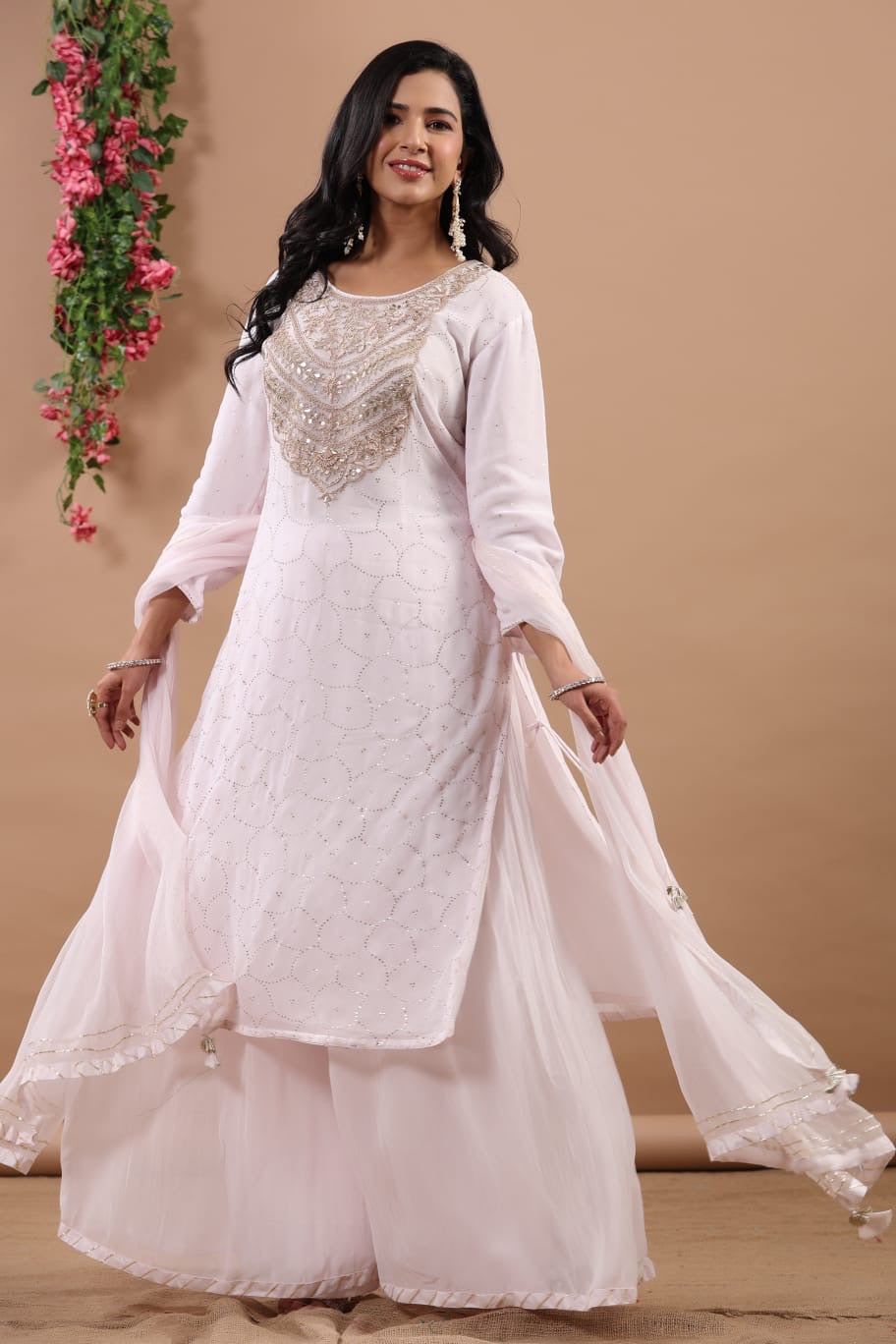 Luxe pure chiffon pink divider set