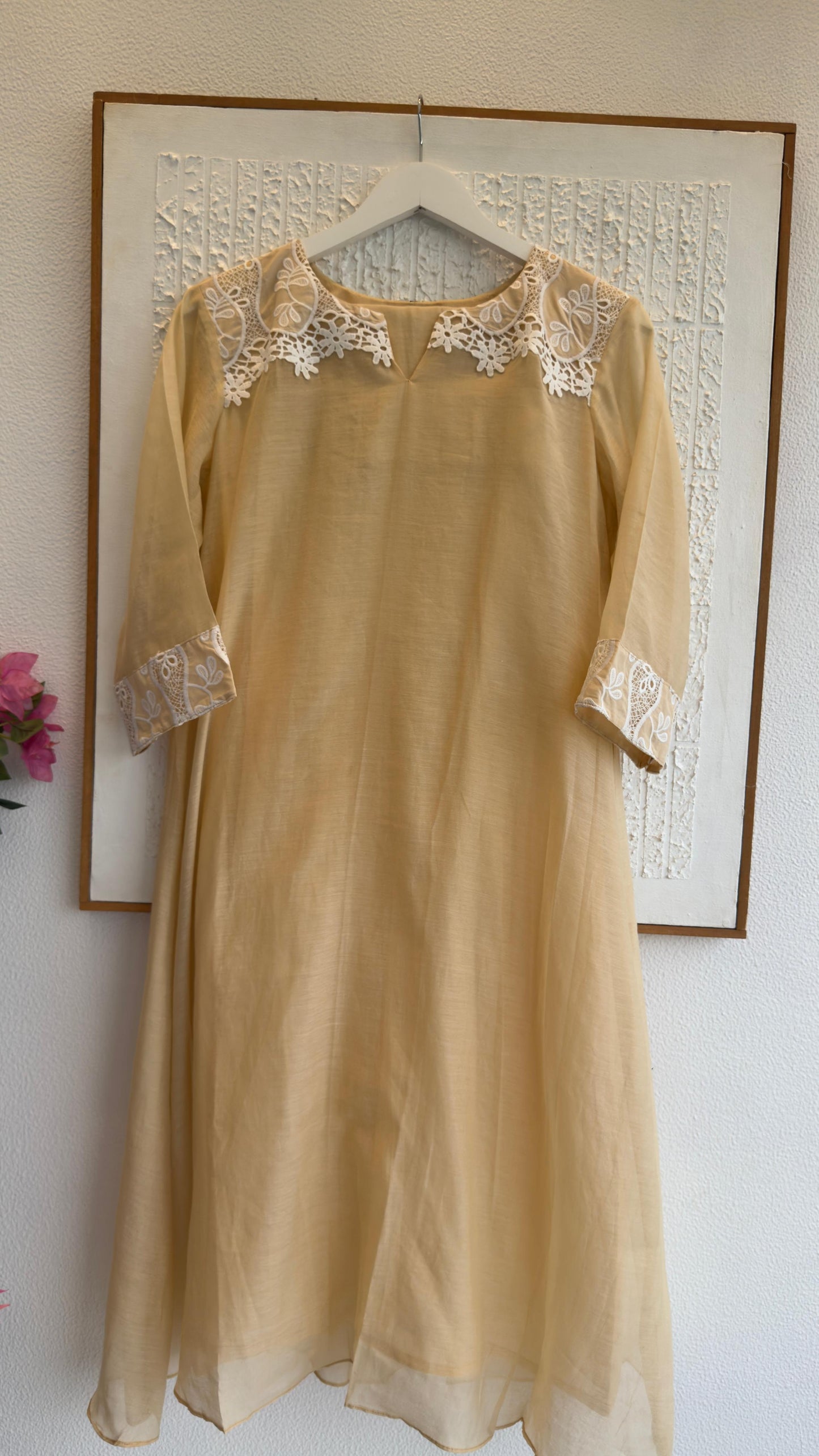 Parsi style mul chandari kurta pant set