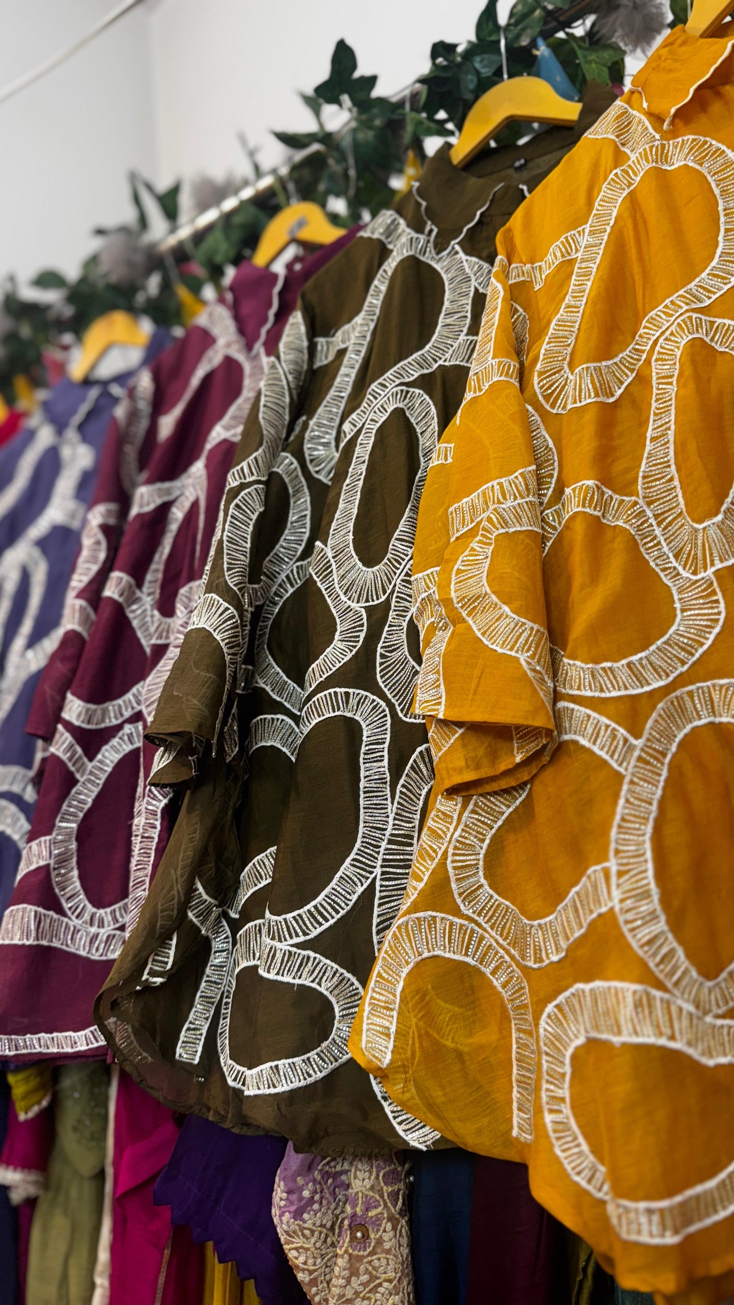 Mul chandari co ord set all over work on top with cotton silk bottom