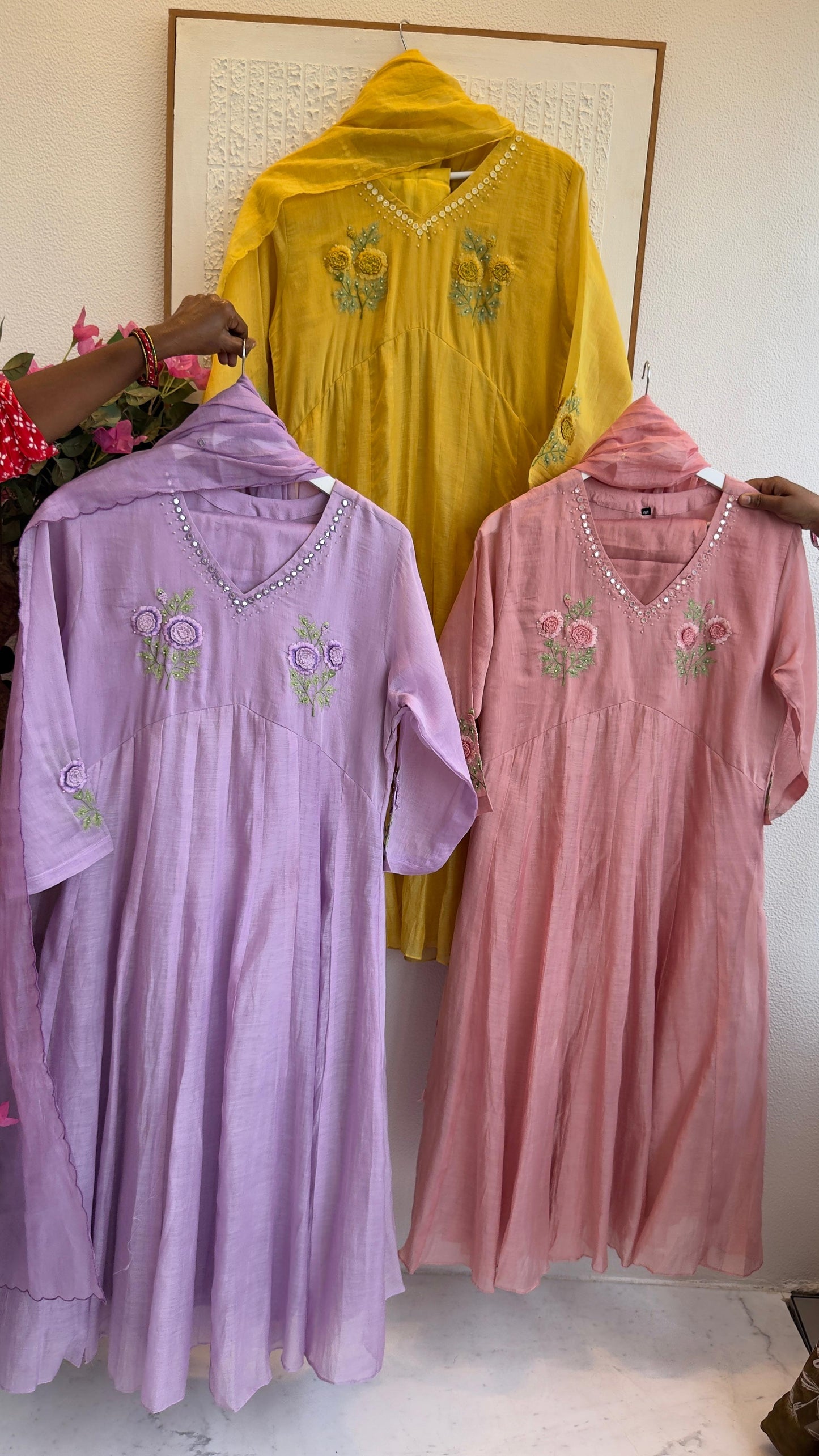 Classy and elegant mul chandari aline suit