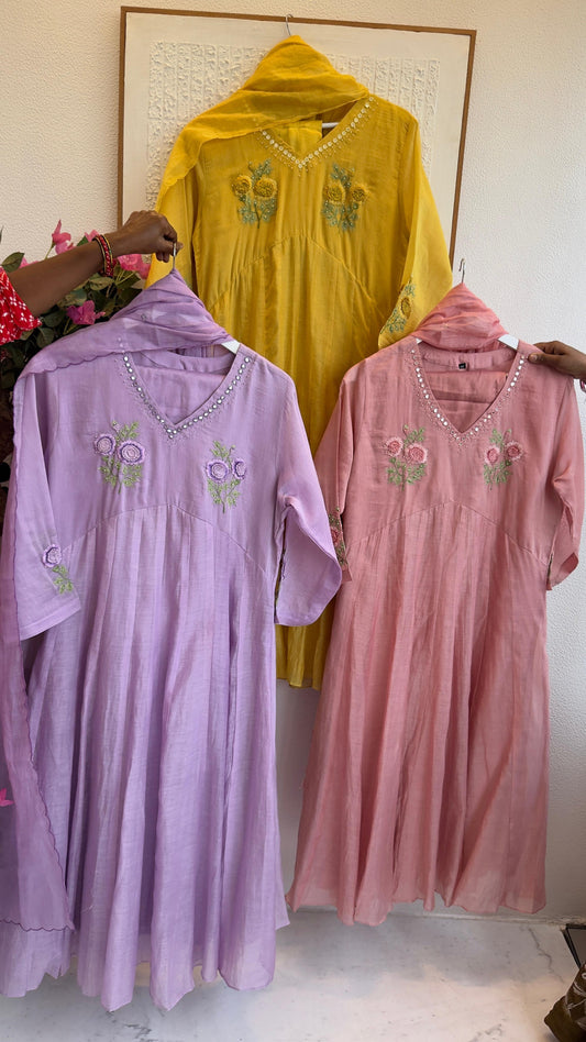 Classy and elegant mul chandari aline suit