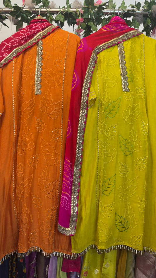 Luxe mul chandari staright suit with pure Georgette Dupatta & bottom