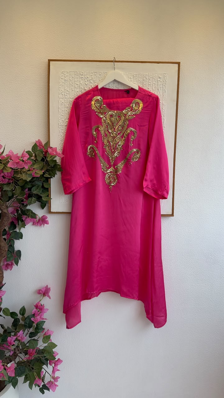 Premium Gajji crepe kaftan style Co ord set