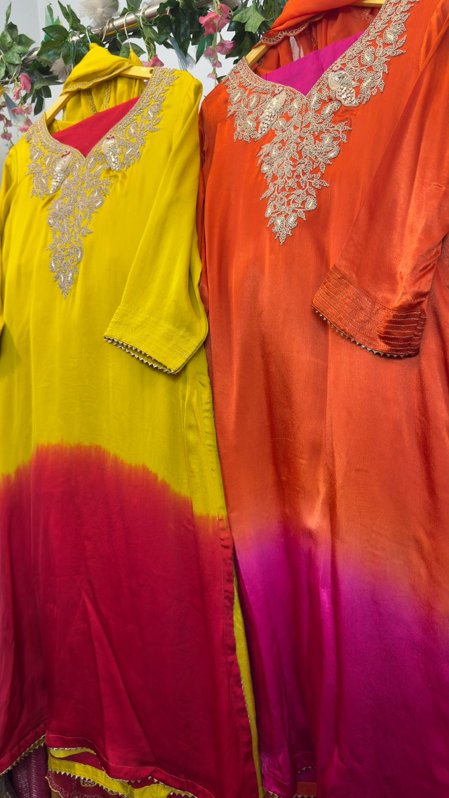 Premium ombré Gajji straight suit