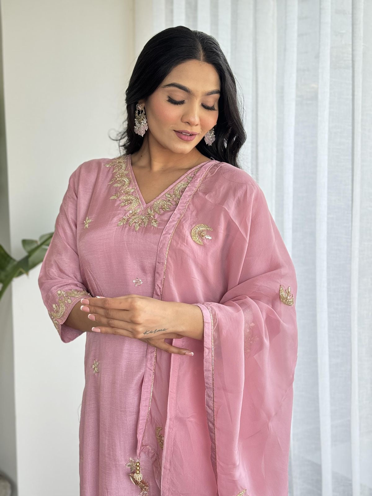 Chand Bali silk suit