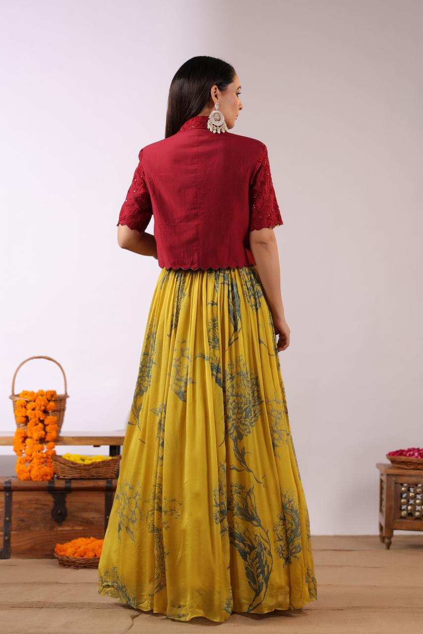 Parineeti inspired jacket skirt designer attire