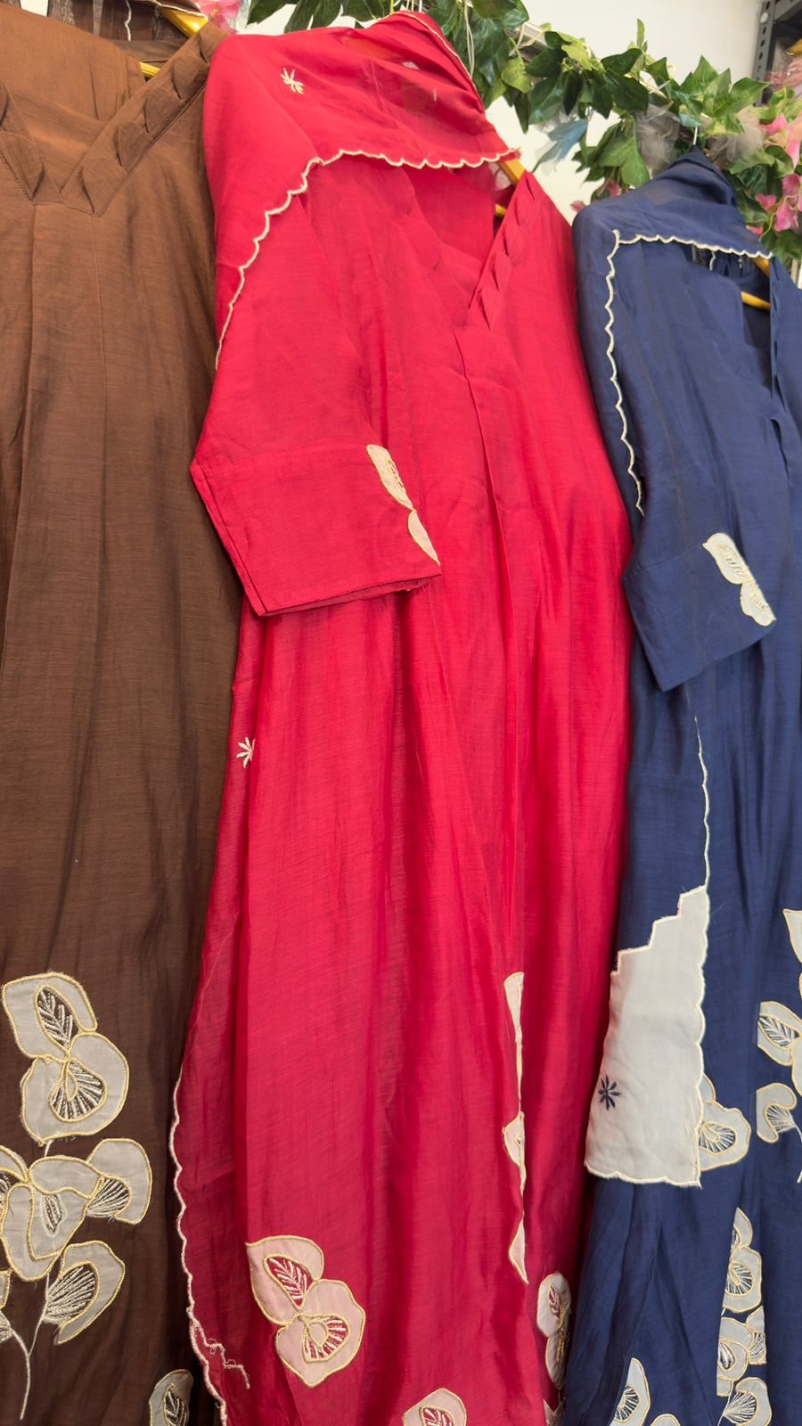 Casual appliqué mul chandari suit