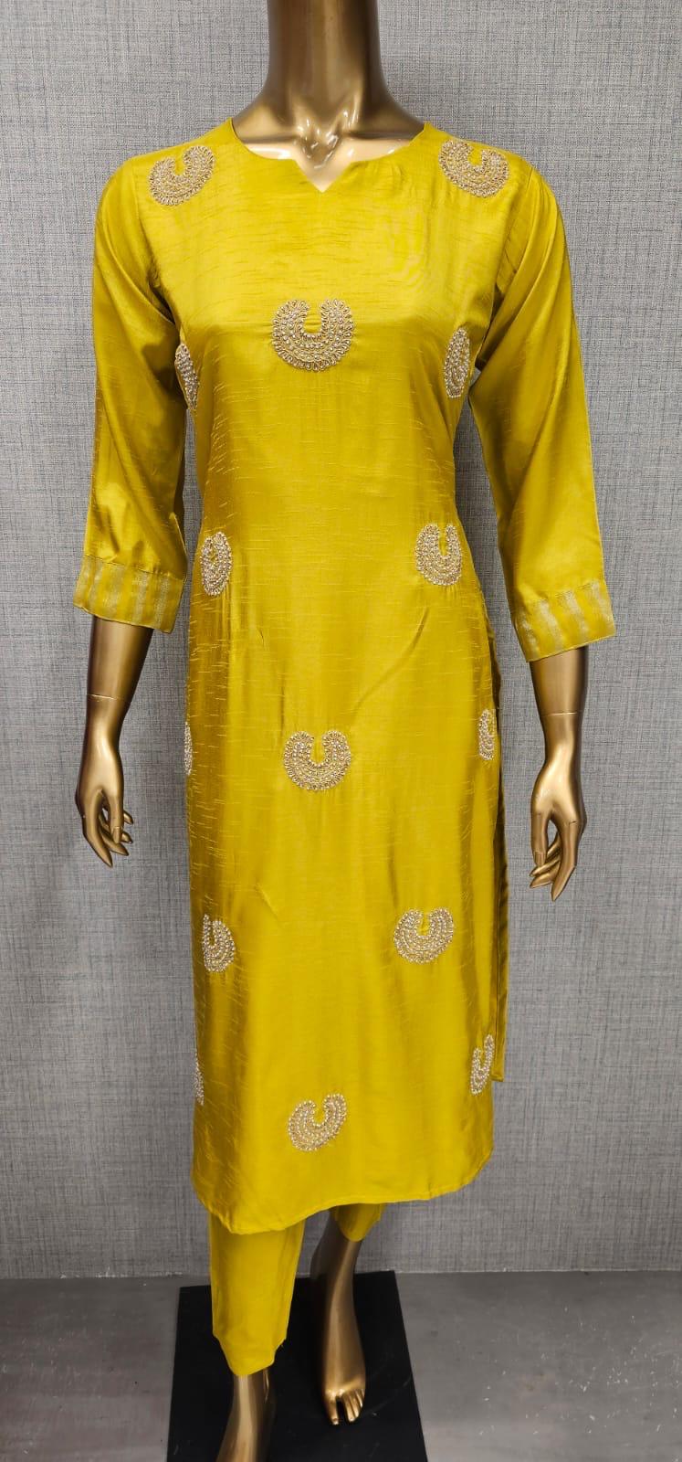Pure silk Chand Bali work all over kurta