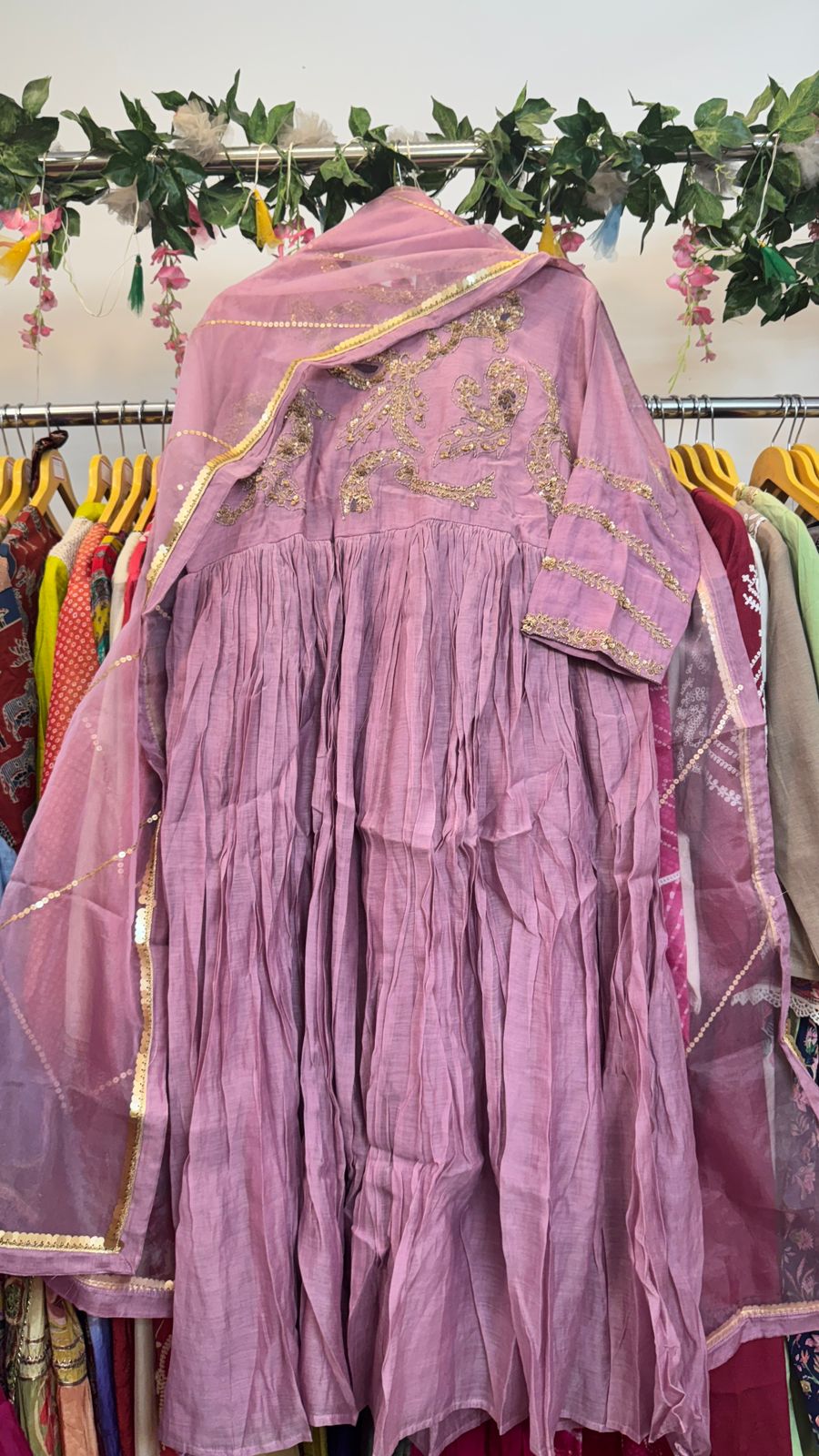 Heavy hand work with beautiful back work suit