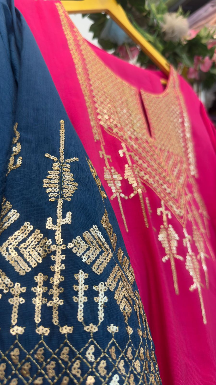 Premium chandari silk kurta pant with cotton lining