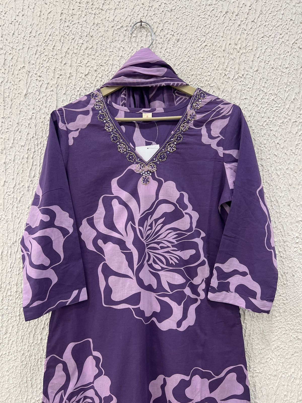 Flower pink/ purple cotton