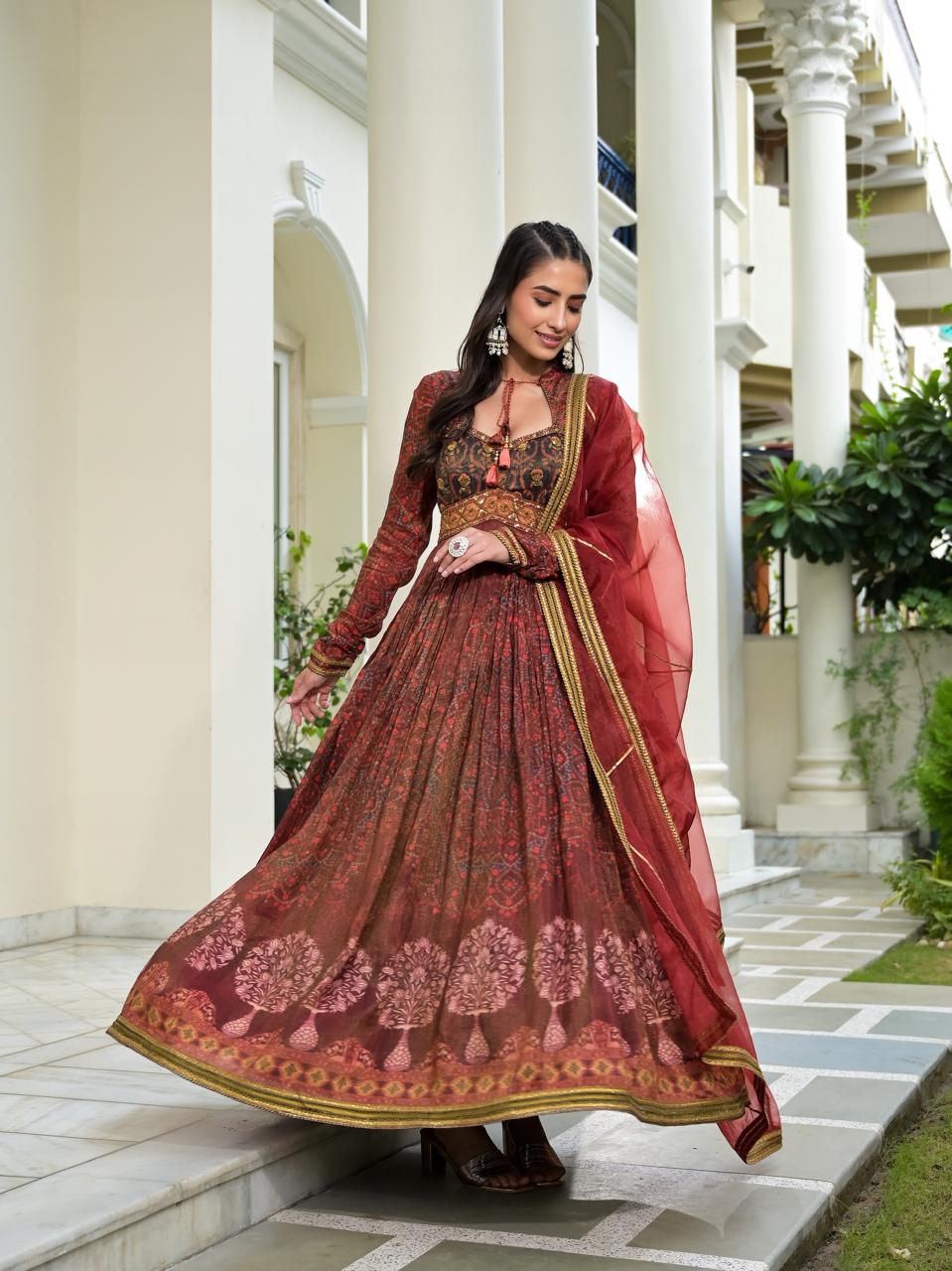 Tissue sabyasachi gown