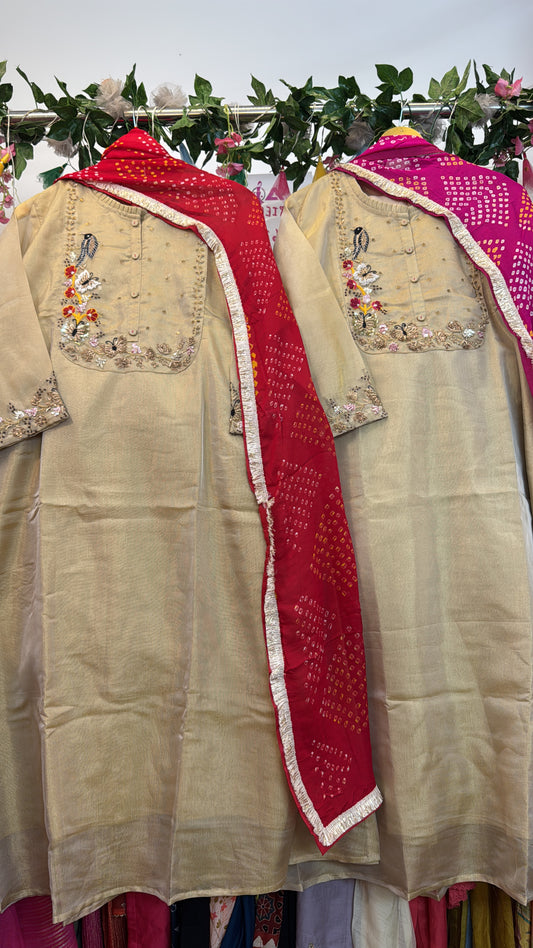 Golden tissue suit