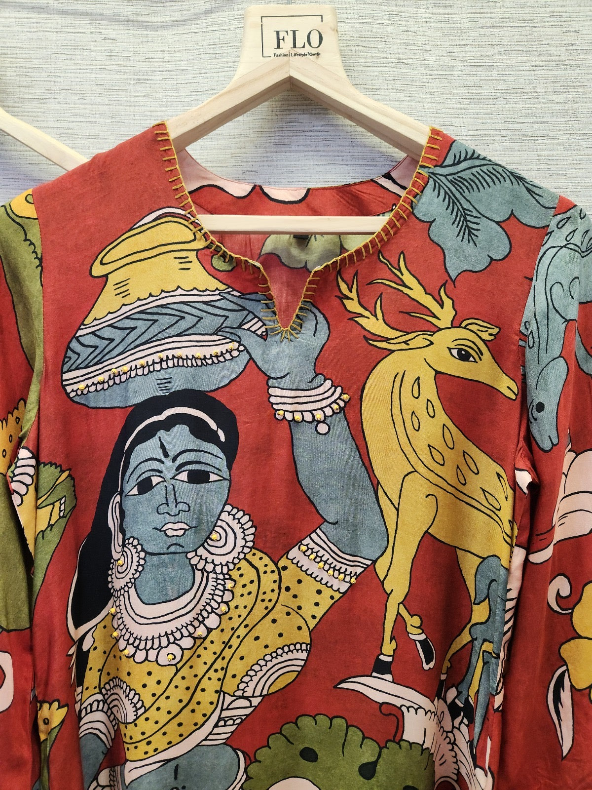 Marron chitra Kamkari model kurta pant set