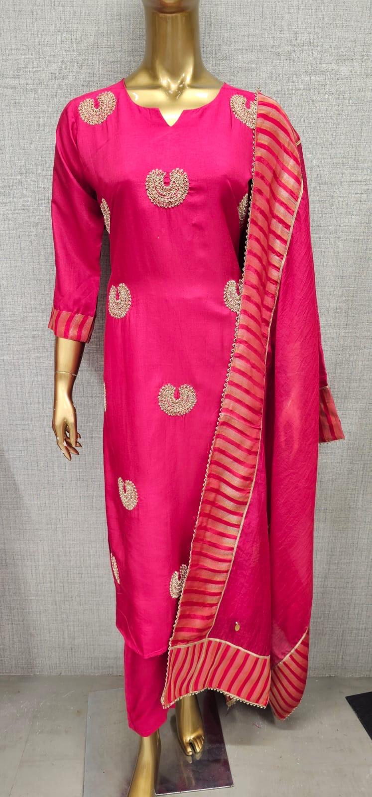 Pure silk Chand Bali work all over kurta