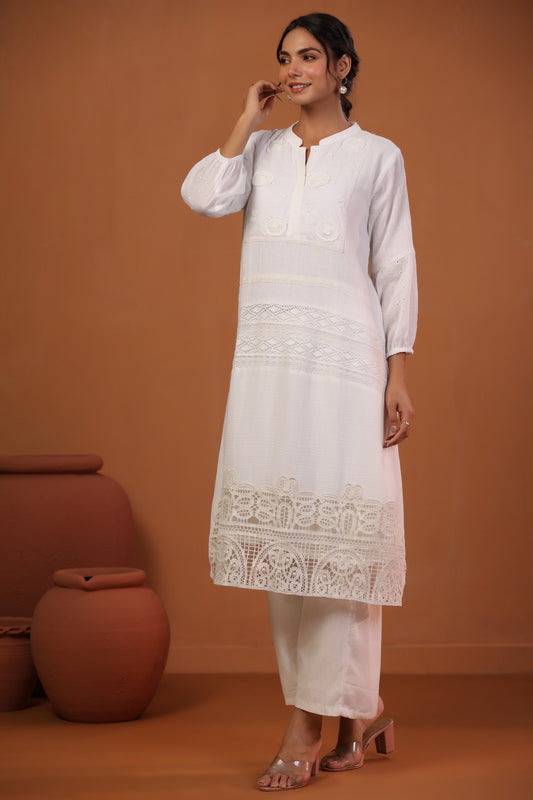 White imported prime kurta pant