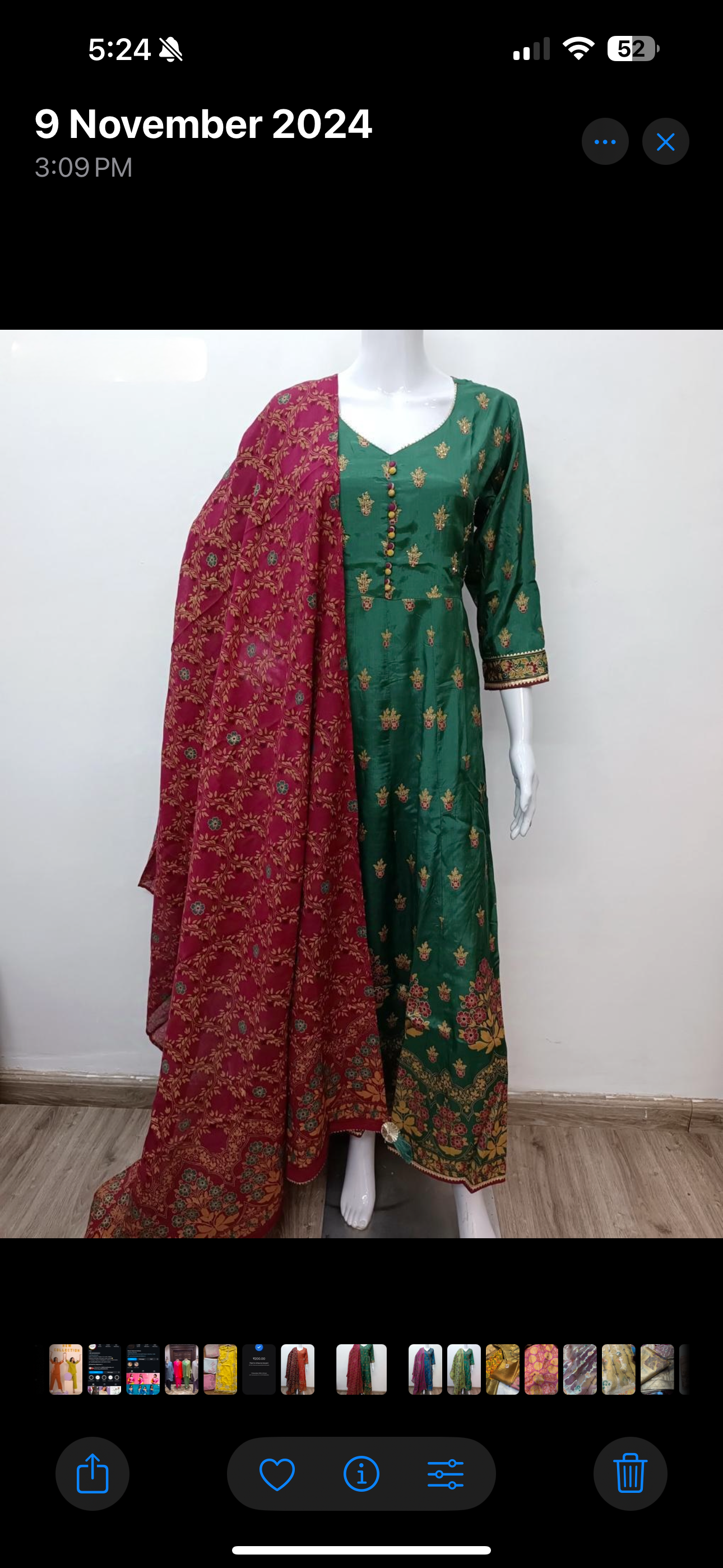 Art silk gown duppata (5 colour)