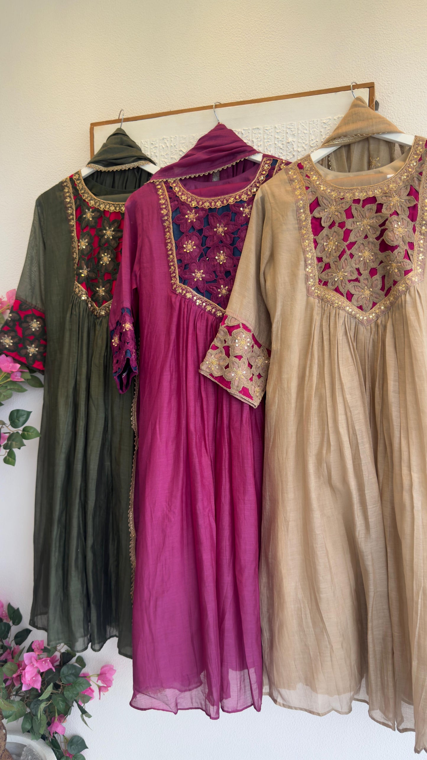 Beautiful & sober mul chandari suit Aline