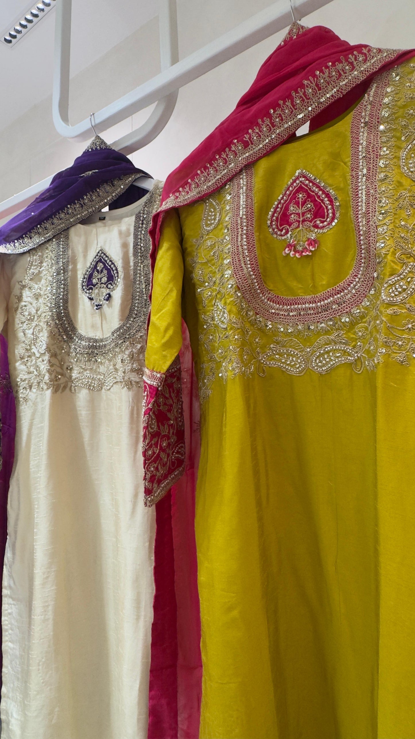 Pure silk Mughal style with combination organza dup and silk pants