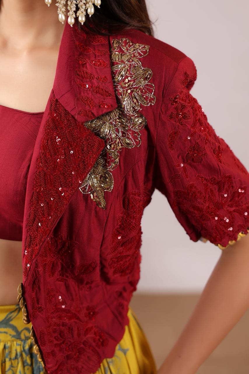 Parineeti inspired jacket skirt designer attire