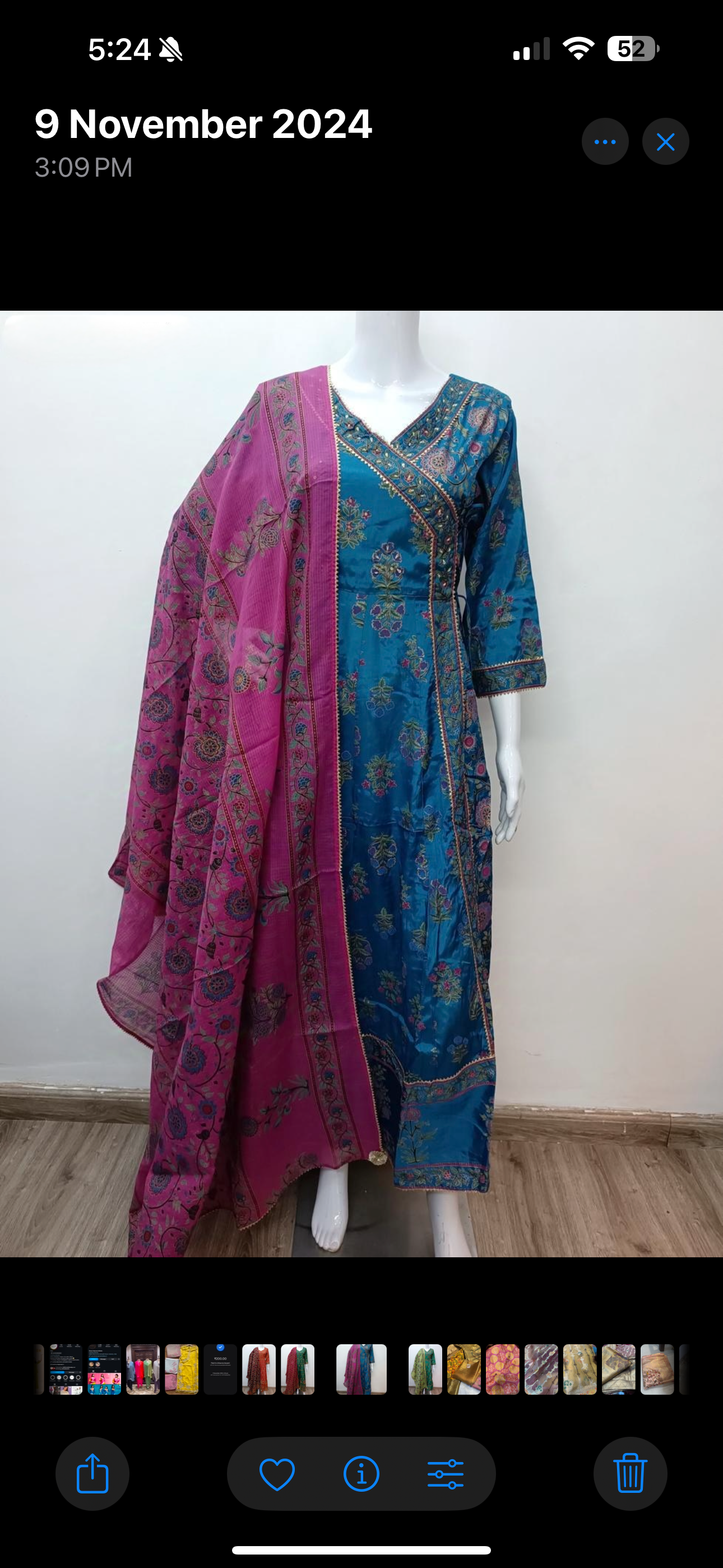 Art silk gown duppata (5 colour)
