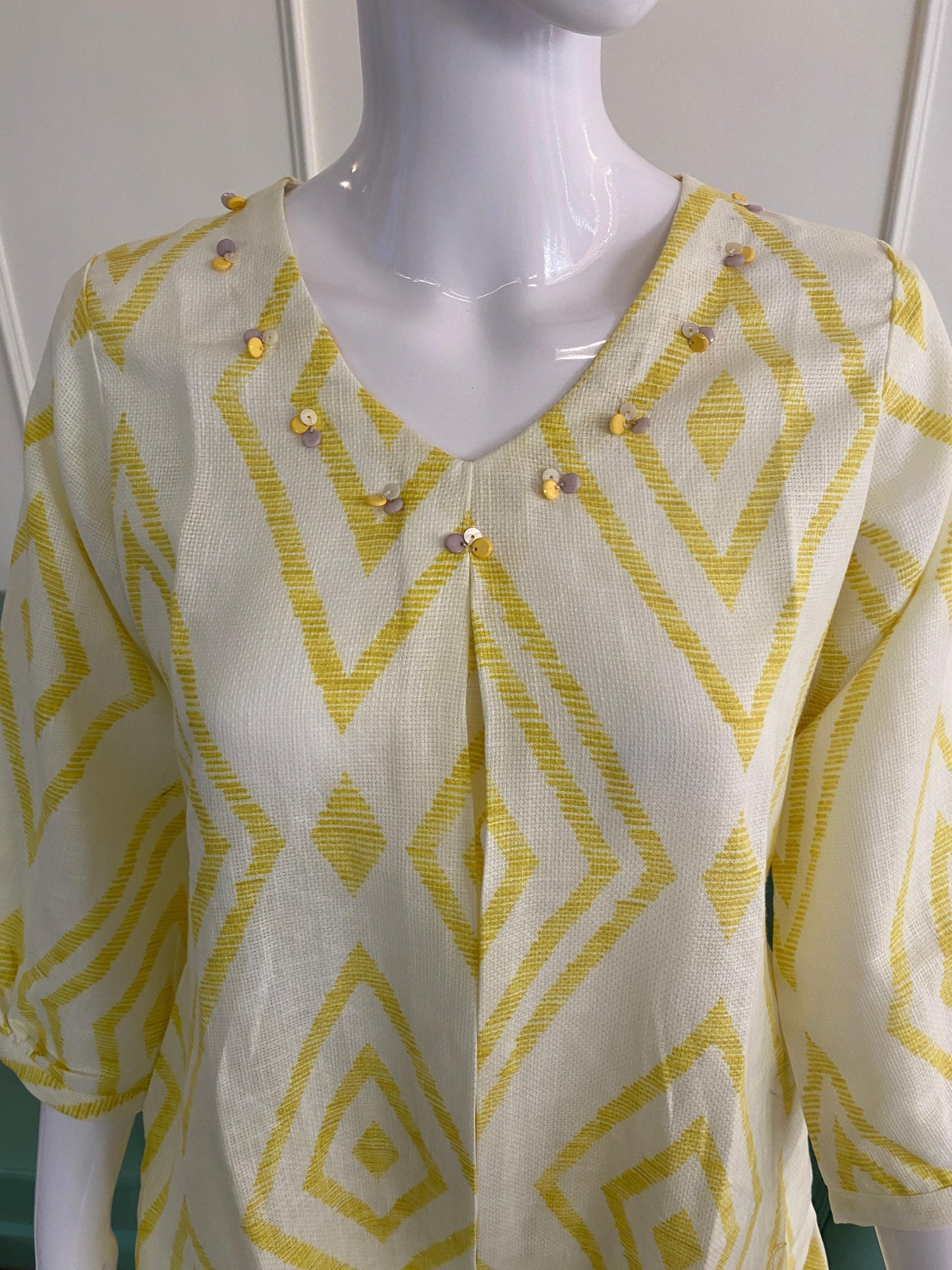 Yellow Linen kurta pant