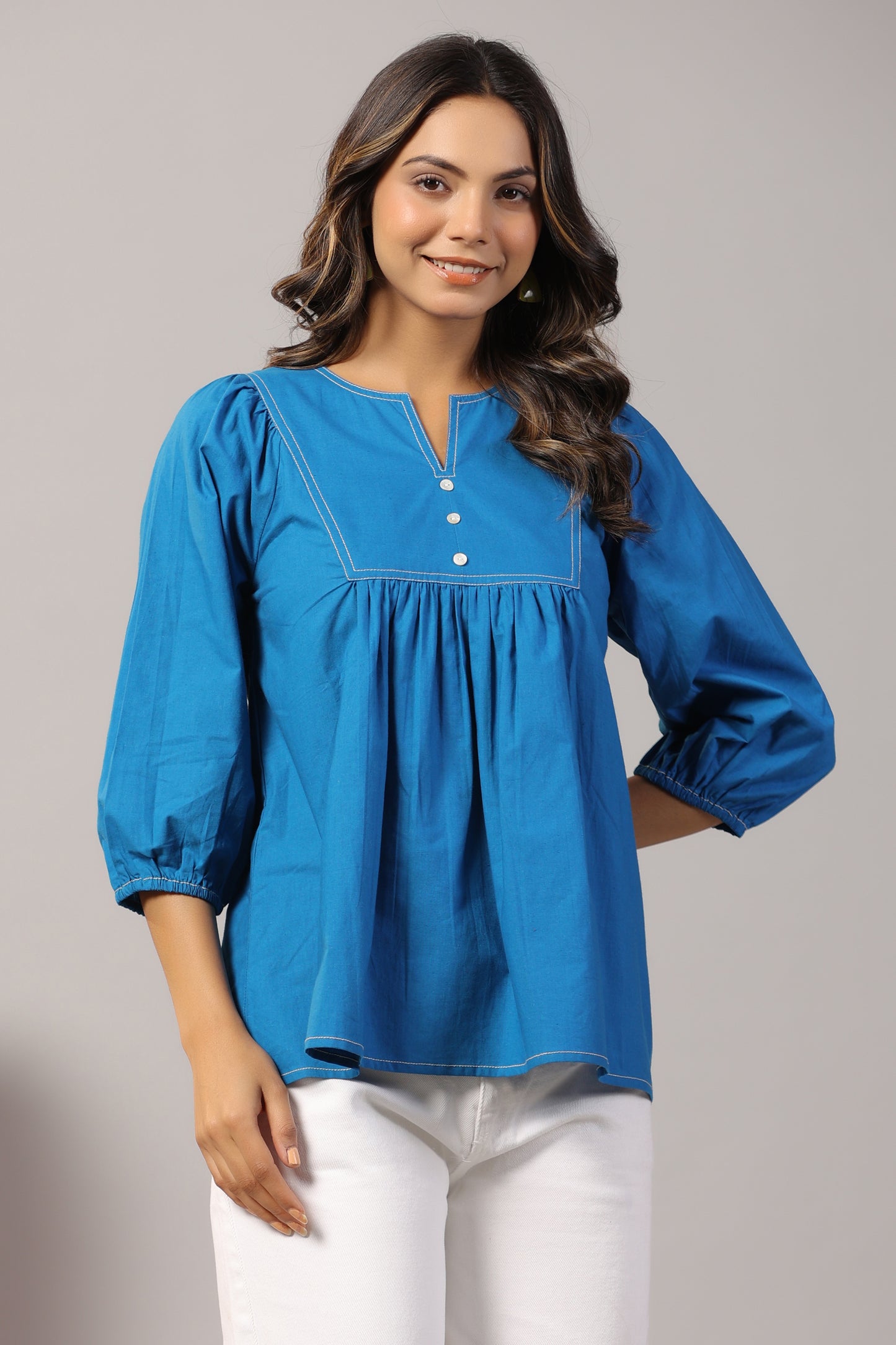 Solid cotton top
