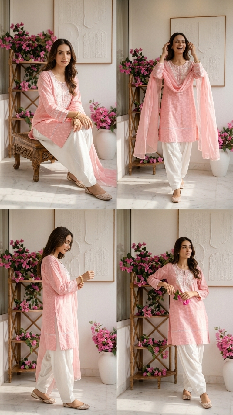 Bandhani cotton Aari work Farshi salwar with kota doria dupatta