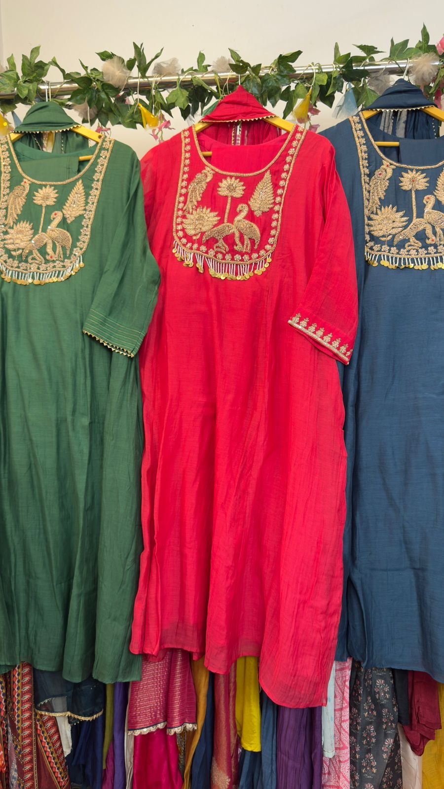 Designer mul chandari zari hand work suit