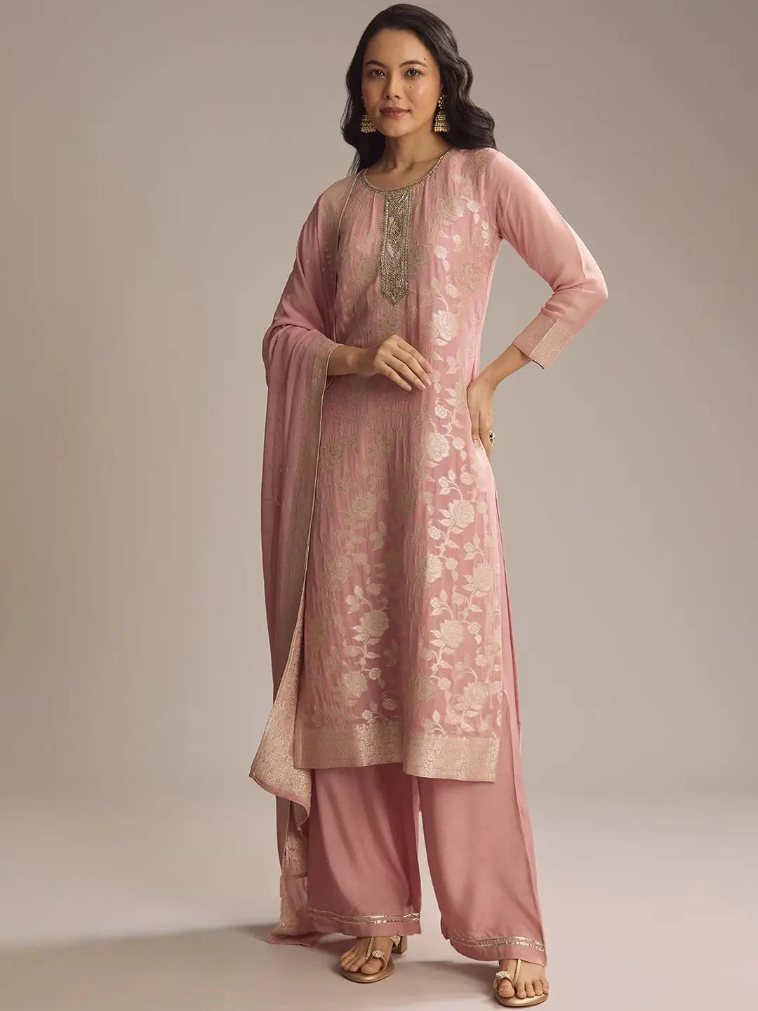 Pure banaras Georgette suit