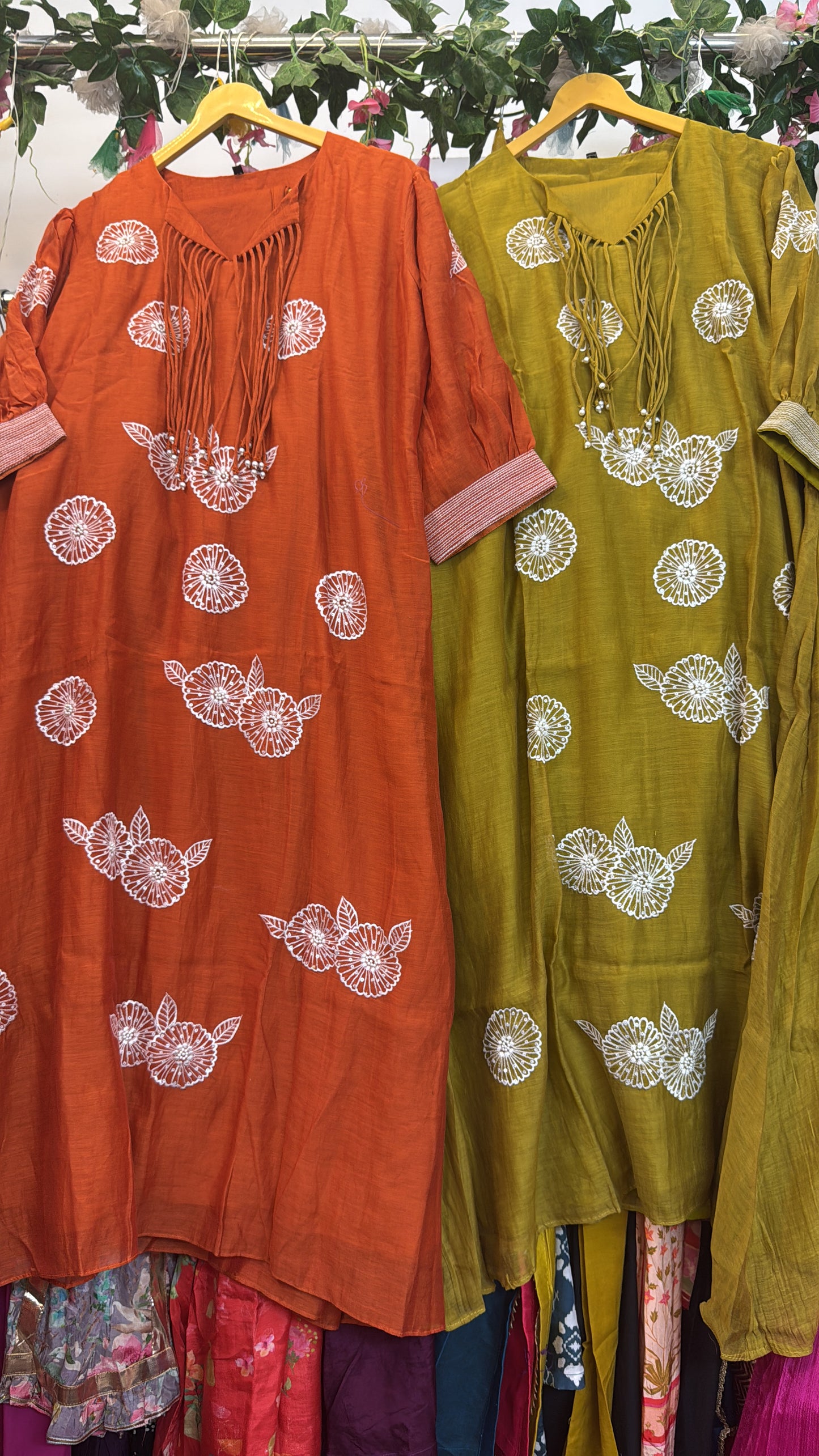 Embroidery flower mul chandari