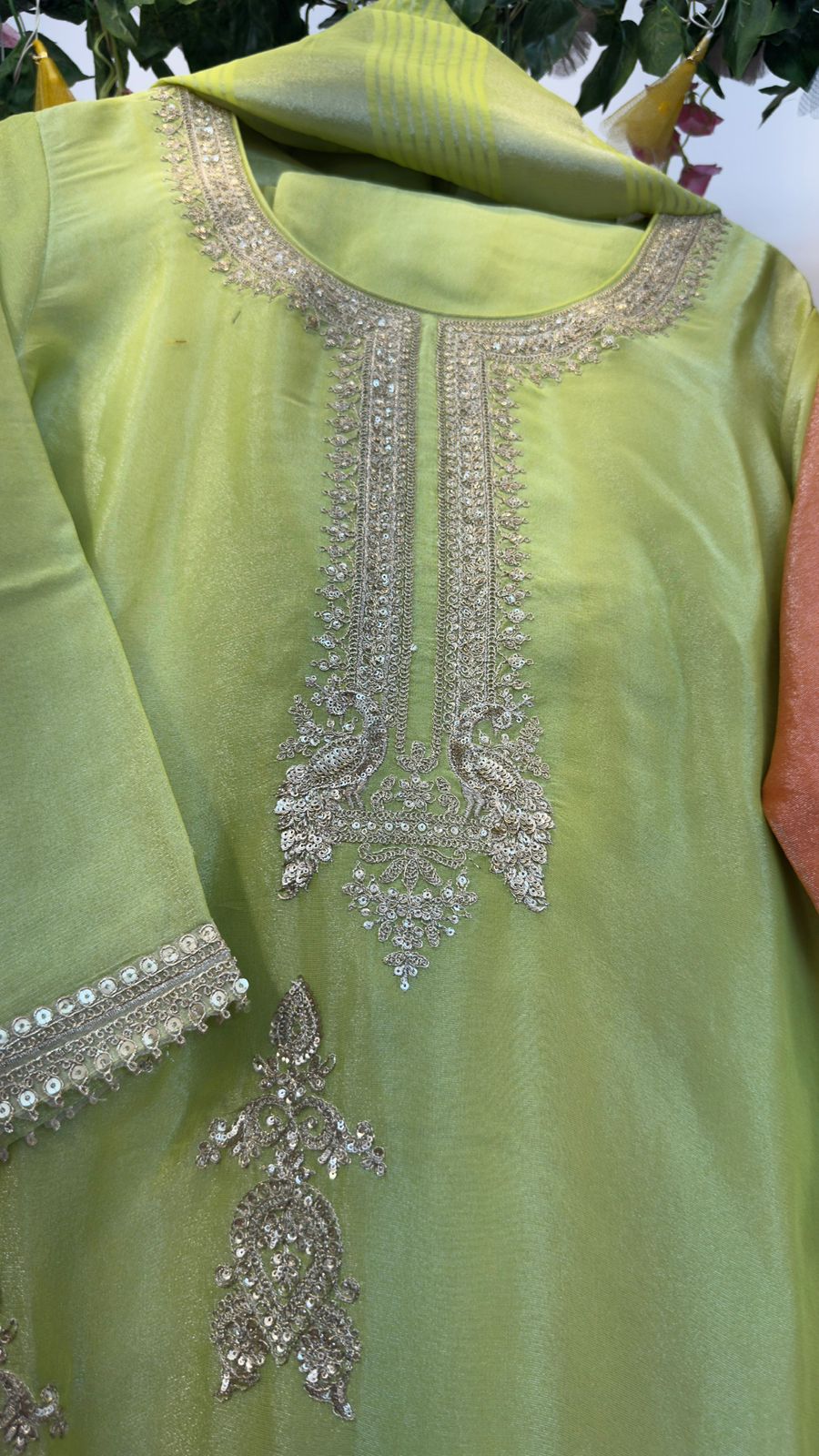 Pure tissue silk suit