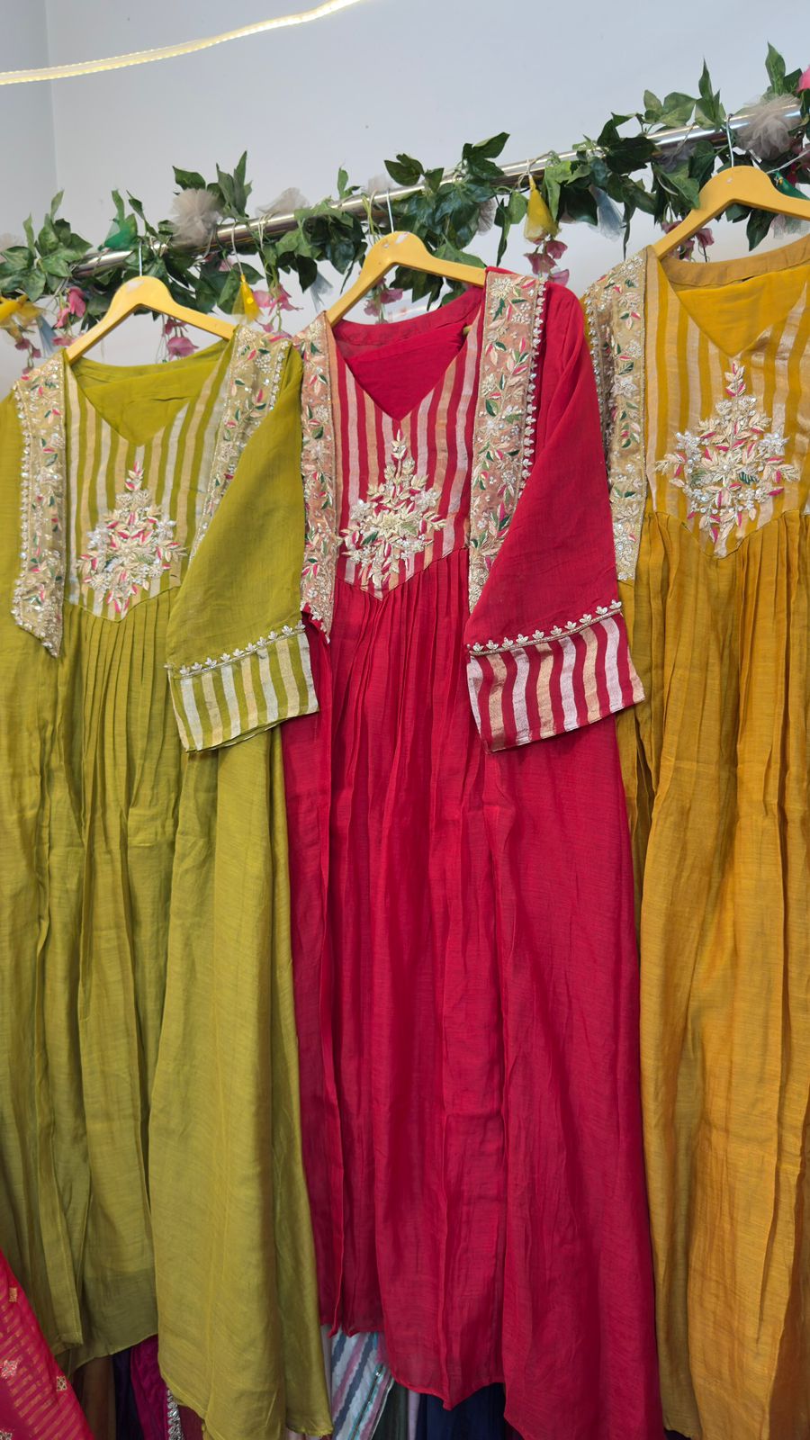 Jacket style mul chandari kurta pant