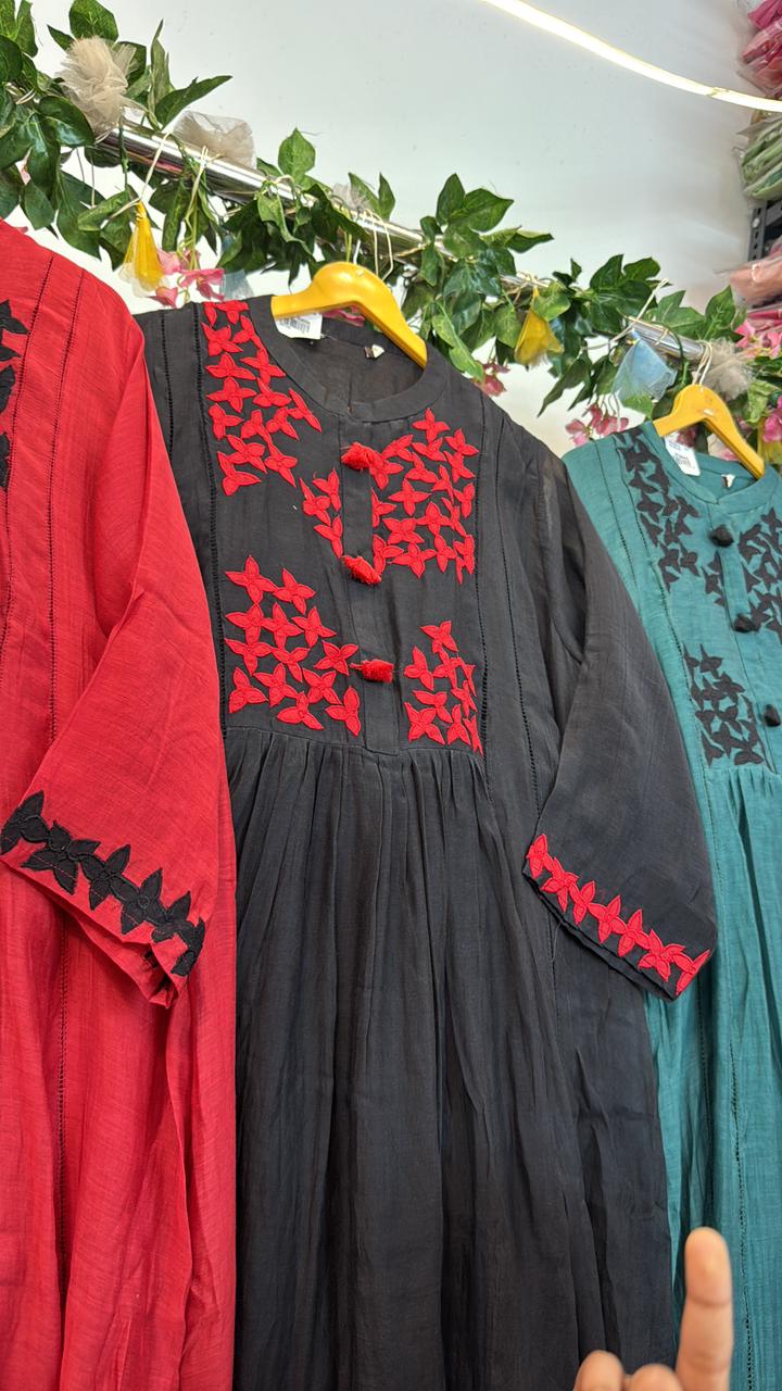 Appliqué mul Bhandari only kurti
