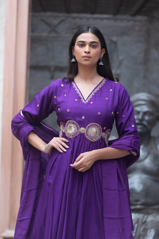 Beautiful silk Anarkali